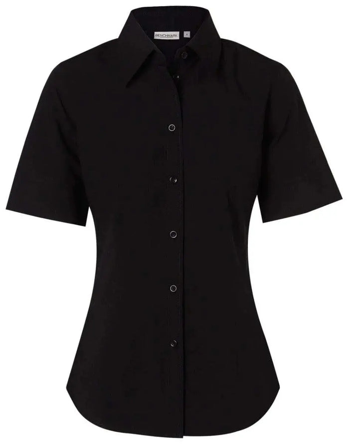 BENCHMARK Women's Cotton/Poly Stretch Sleeve Shirt M8020S Metro Workwear.