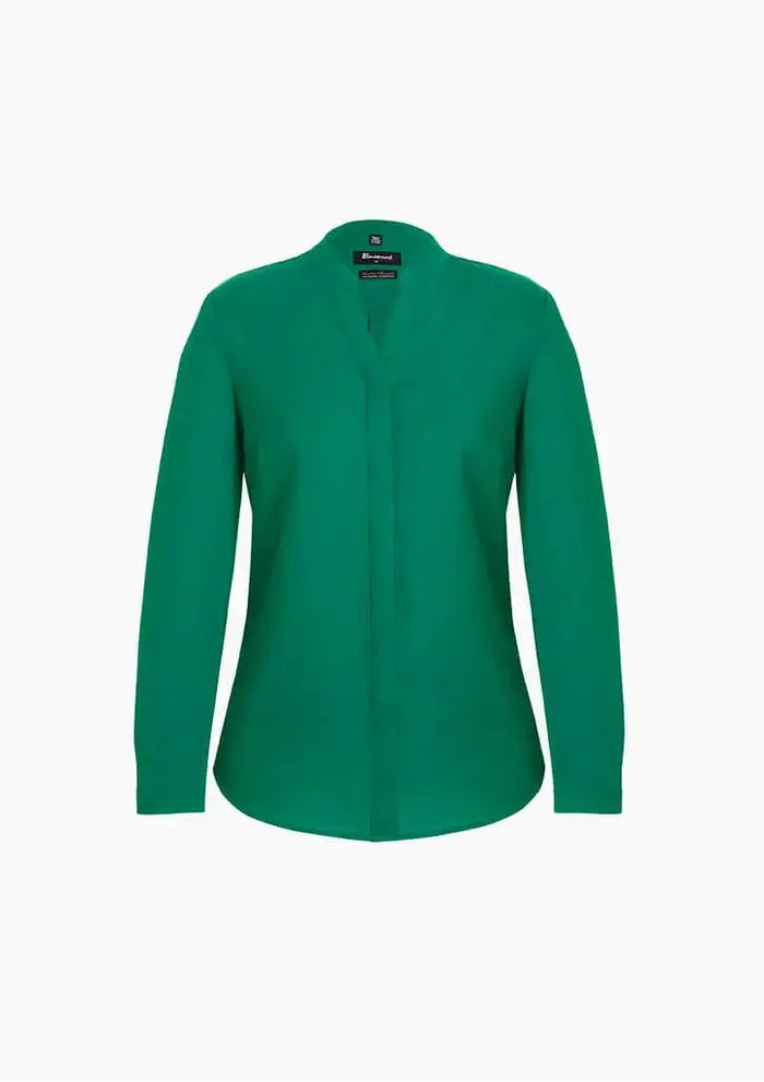 Biz Corporates Juliette Womens Plain Blouse 44210 Corporate Wear Biz Corporates 4 Lorikeet Green