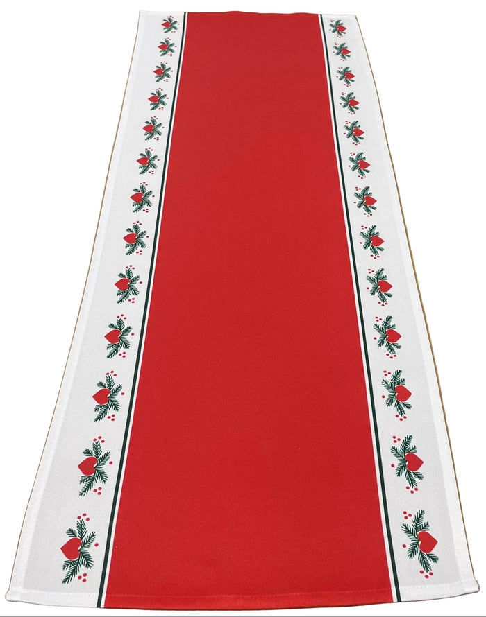 Hearts & Pines Red Table Runner
