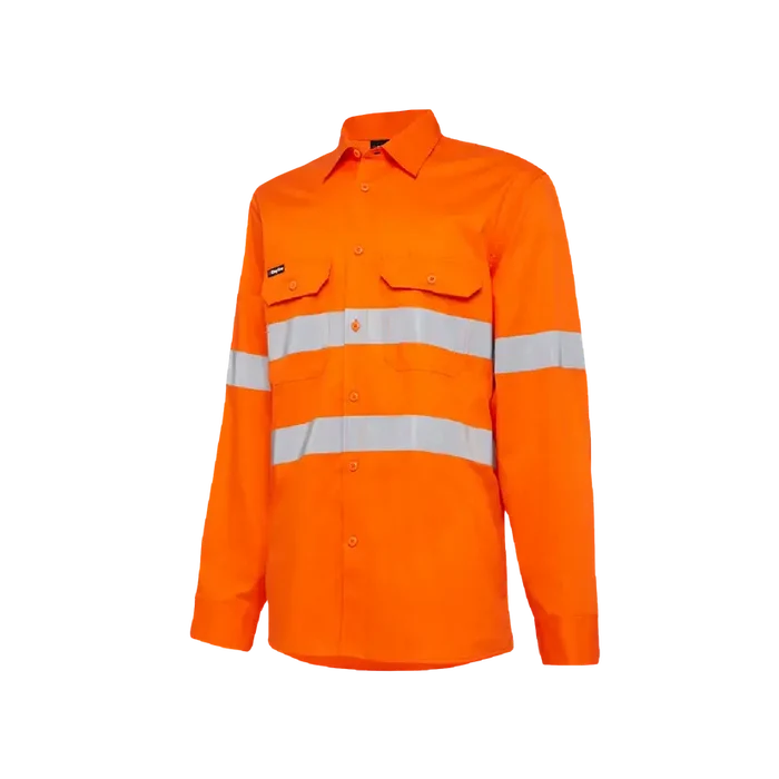 KingGee Basic Vented Drill Shirt Taped K54030 Metro Workwear