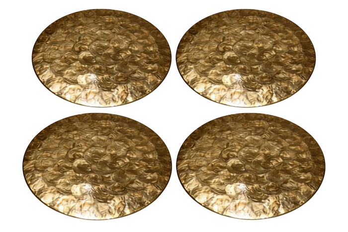 Set of 4 Gold Chargers