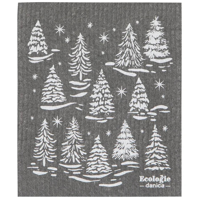 Winter Frost Christmas Swedish Dishcloth