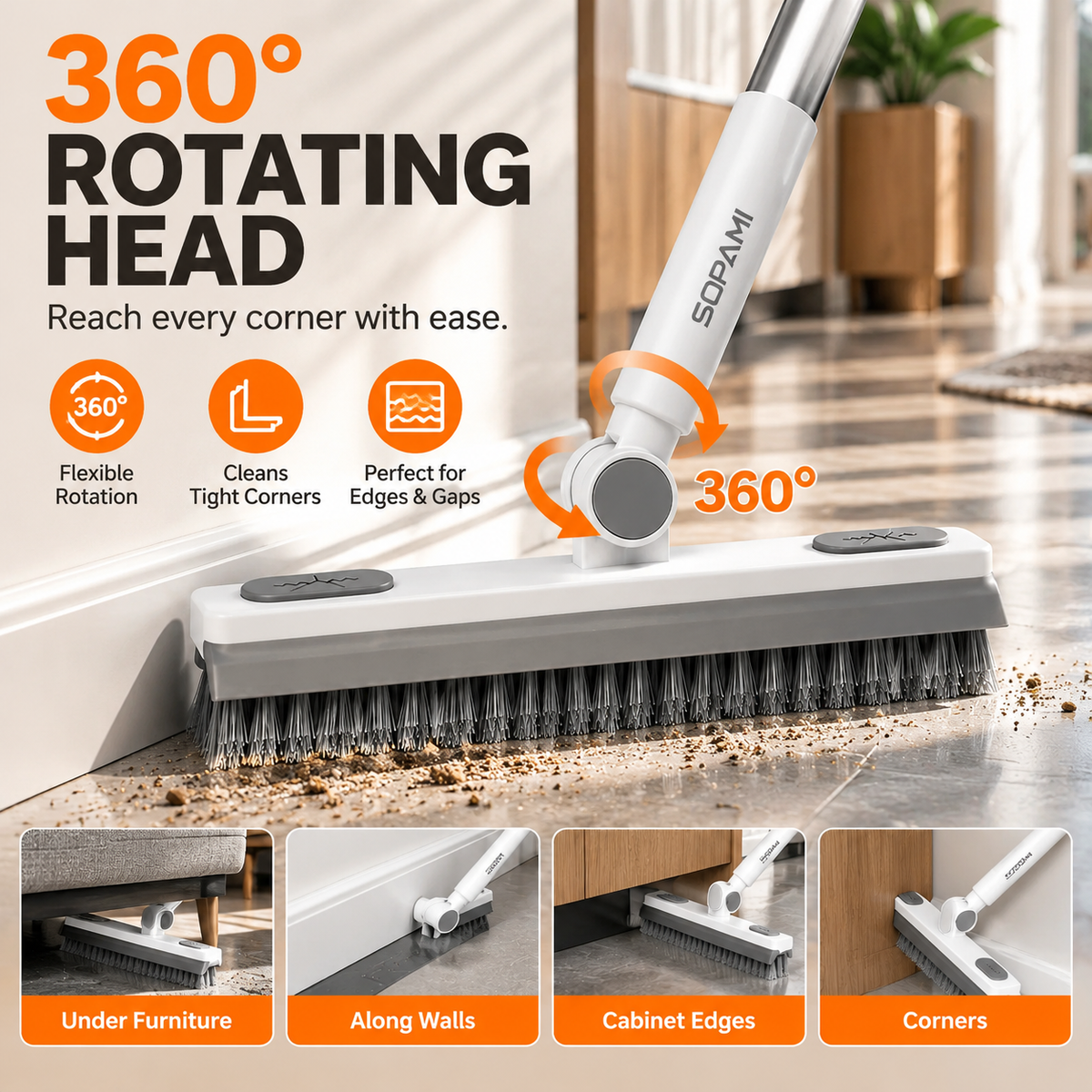 360° Rotating Gap Cleaning Tool