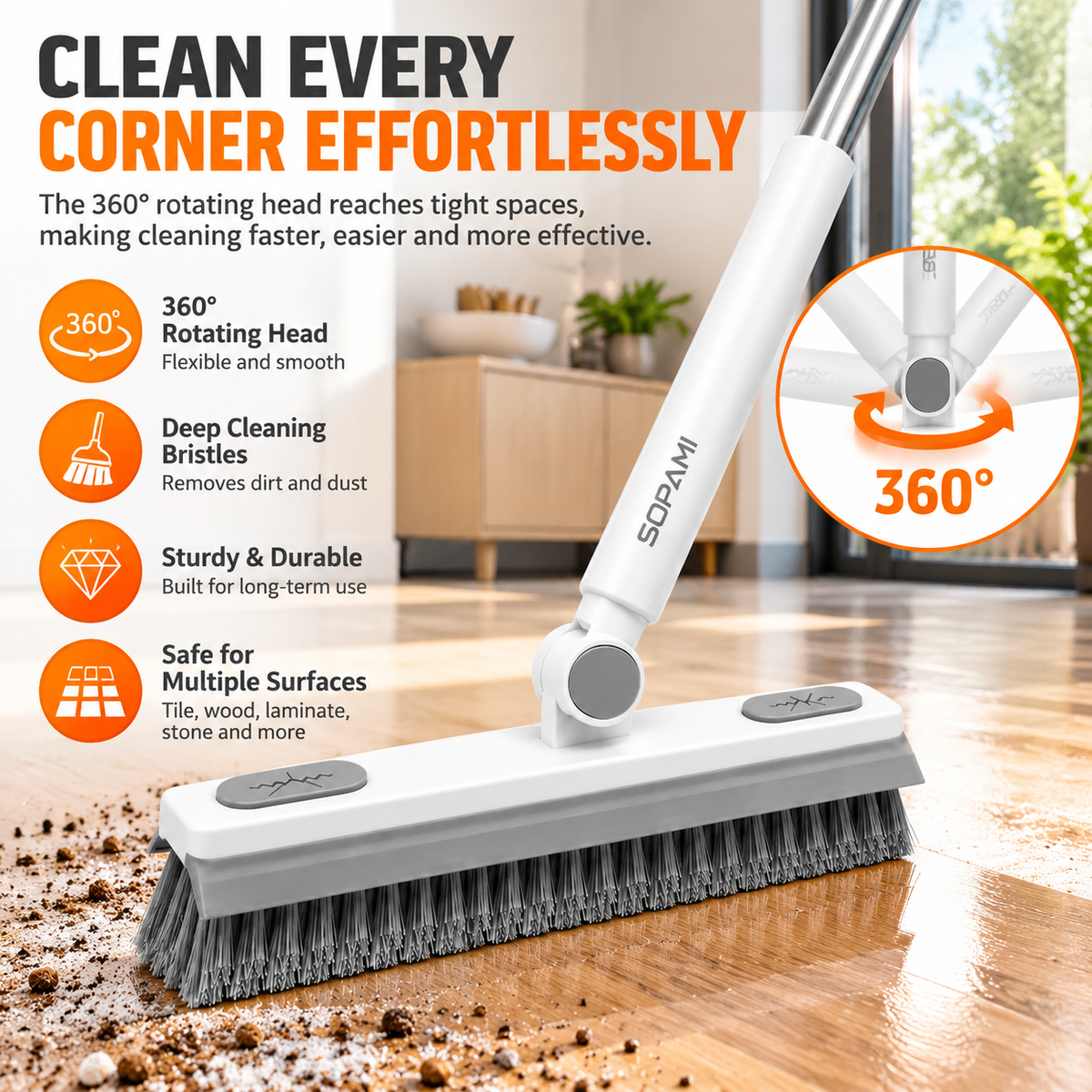 360° Rotating Gap Cleaning Tool