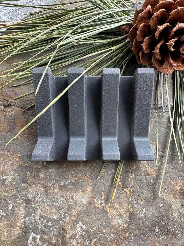 Silicone Draining Soap Dish Black