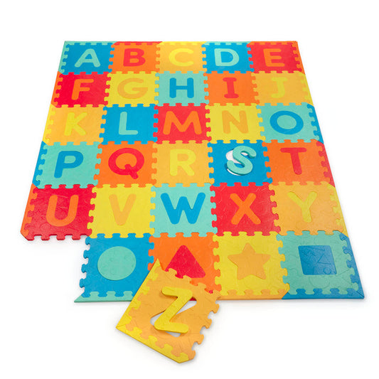 An ABC mat for babies, toddlers, and kids.