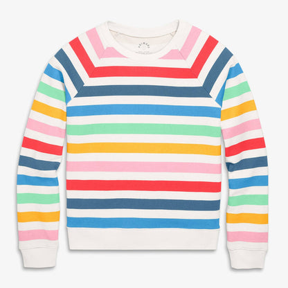 Adult 24/7 Sweatshirt  In Rainbow Candy Stripe