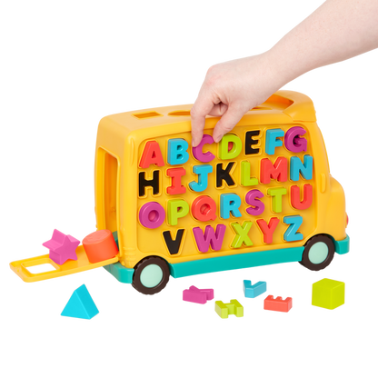 Educational school bus toy.