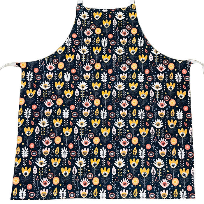 Apron - Flowers on Black