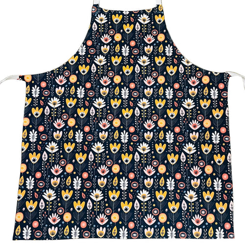 Apron - Flowers on Black