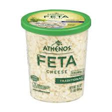 ATHENOS CRUMBLED TRADITIONAL FETA CHEESE 16 OZ