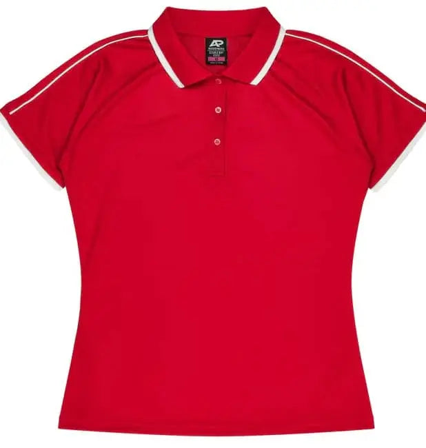 Aussie Pacific Double Bay Lady Polo Shirt 2322  Aussie Pacific RED/WHITE 6