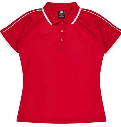 Aussie Pacific Double Bay Lady Polo Shirt 2322  Aussie Pacific RED/WHITE 6
