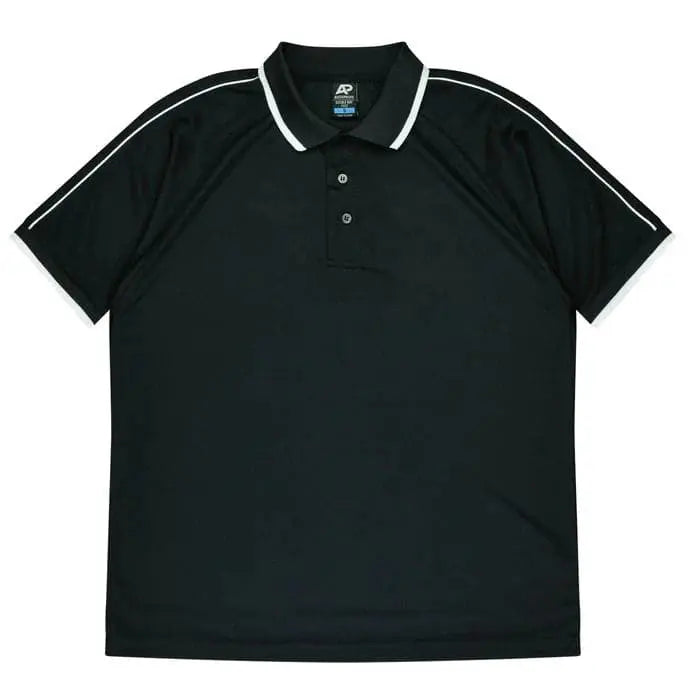 Aussie Pacific Double Bay Men's Polo Shirt 1322  Aussie Pacific BLACK/WHITE S