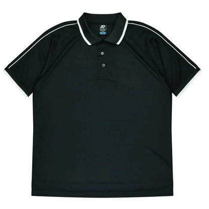 Aussie Pacific Double Bay Men's Polo Shirt 1322  Aussie Pacific BLACK/WHITE S