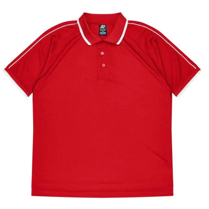 Aussie Pacific Double Bay Men's Polo Shirt 1322  Aussie Pacific RED/WHITE S