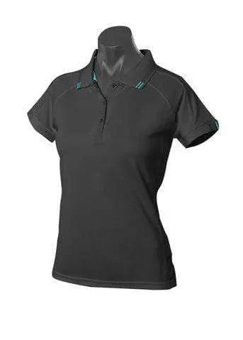 Aussie Pacific Flinders Women's Polo Shirt 2308 Casual Wear Aussie Pacific Black/Teal 6