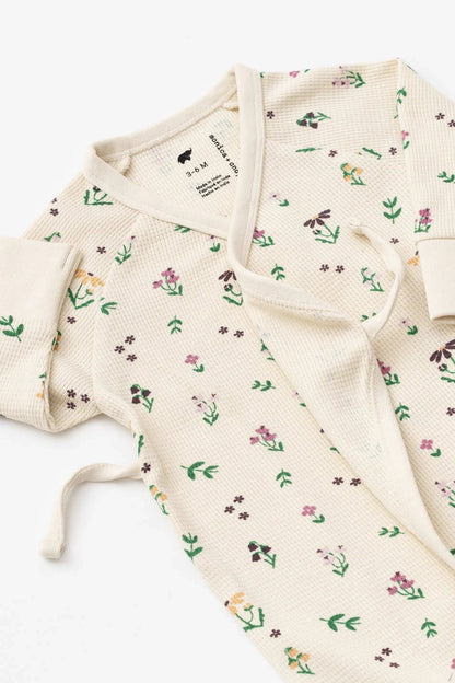 Baby Kimono Tie One-Piece - Fall Flowers