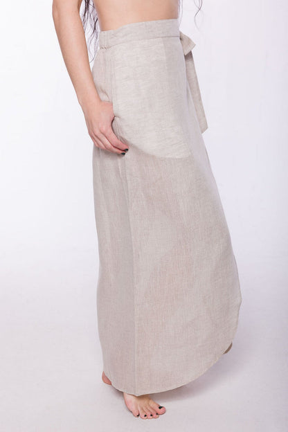 Barbados | Women's Stainproof Linen Lyocell Skirt