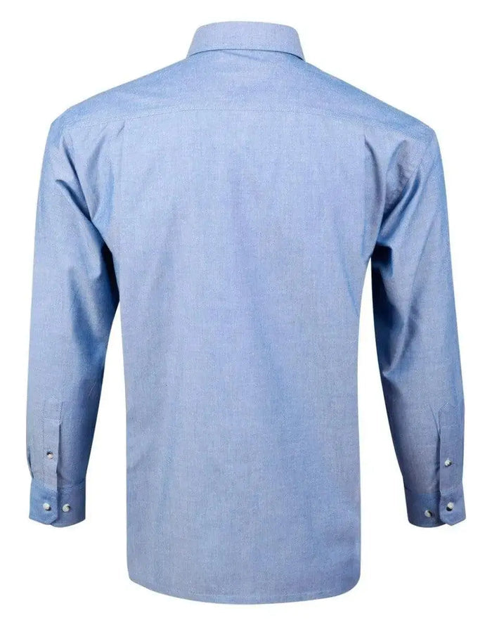 BENCHMARK Men's Chambray Long Sleeve BS03L Metro Workwear.
