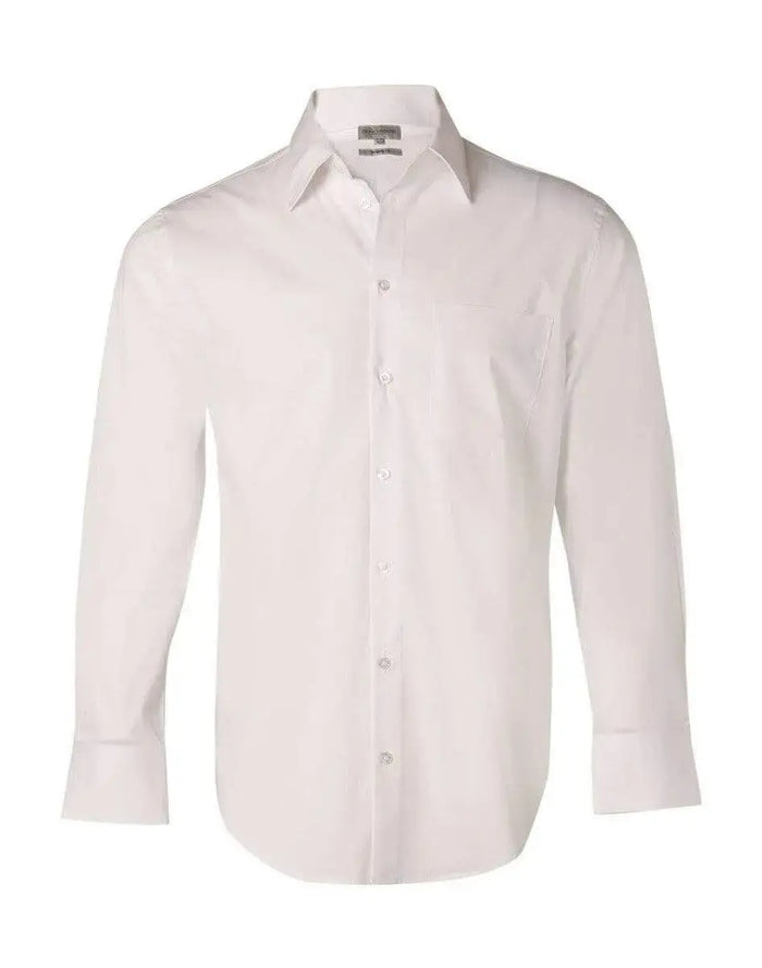 BENCHMARK Men's Cotton/Poly Stretch Long Sheeve Shirt M7020L Metro Workwear.