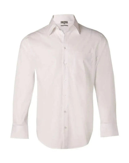 BENCHMARK Men's Cotton/Poly Stretch Long Sheeve Shirt M7020L Metro Workwear.