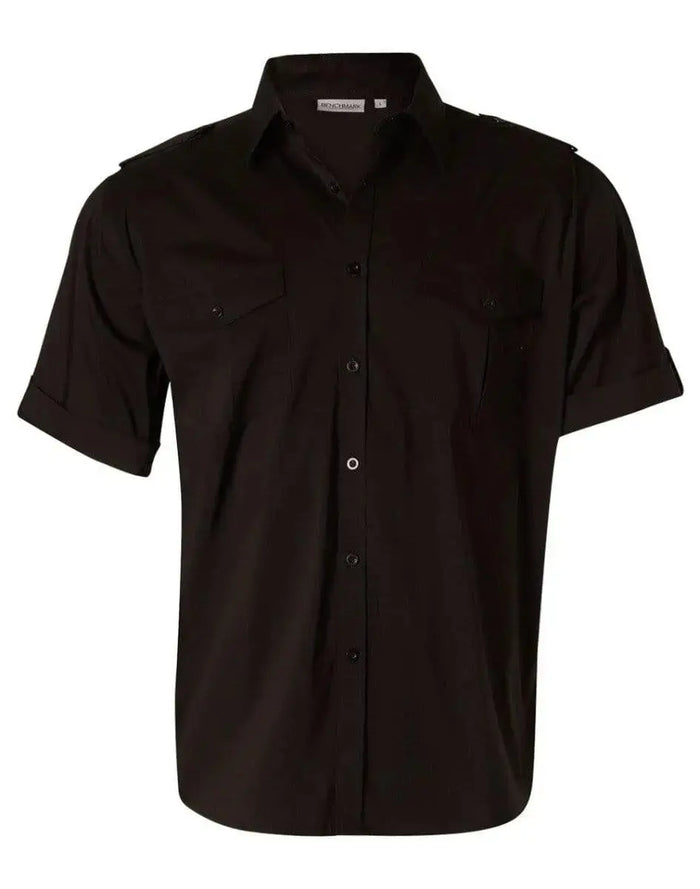 BENCHMARK Men's Short Sleeve Military Shirt M7911 Metro Workwear.