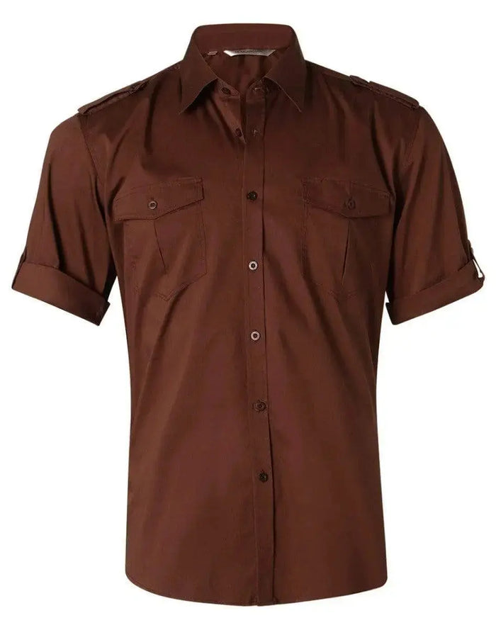 BENCHMARK Men's Short Sleeve Military Shirt M7911 Metro Workwear.