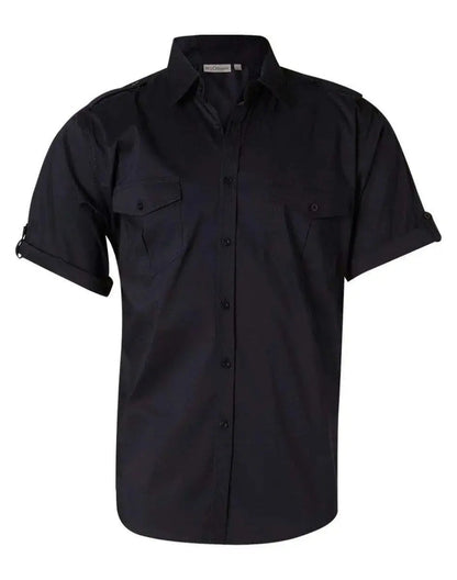 BENCHMARK Men's Short Sleeve Military Shirt M7911 Metro Workwear.