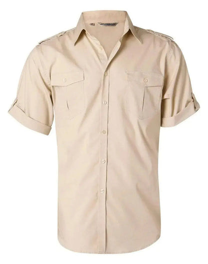 BENCHMARK Men's Short Sleeve Military Shirt M7911 Metro Workwear.