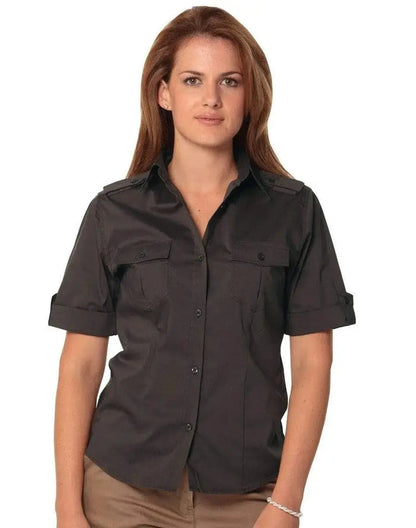 BENCHMARK Women's Short Sleeve Military Shirt M8911 Metro Workwear.