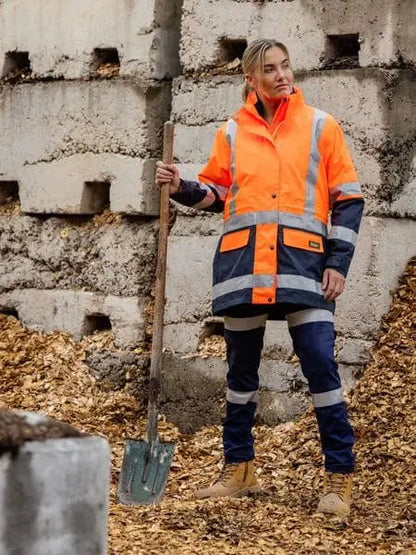 Bisley Taped Women's Hi Vis 5 in 1 Rain Jacket BKL6975 - City Workwear