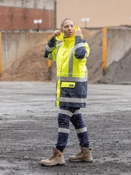 Bisley Taped Women's Hi Vis 5 in 1 Rain Jacket BKL6975 - City Workwear