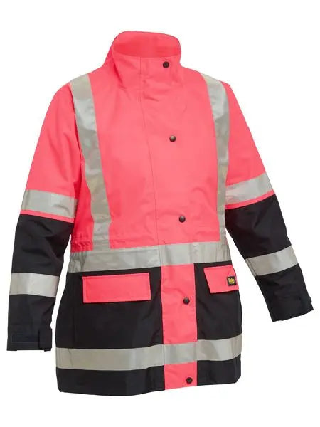 Bisley Taped Women's Hi Vis 5 in 1 Rain Jacket BKL6975 - City Workwear