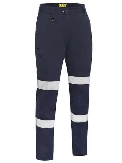 Bisley Women's Stretch Taped Cotton Cargo Work Pants BPLC6008T Work Wear Bisley Workwear Navy 6