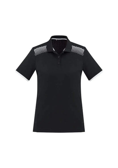 Biz Collection Casual Wear 6 / Black/White Biz Collection Galaxy Ladies Polo P900LS