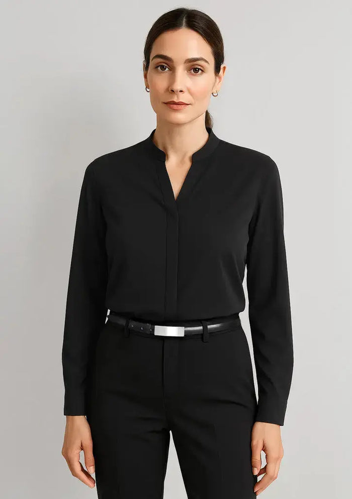 Biz Corporates Juliette Womens Plain Blouse 44210 Biz Corporates