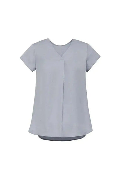 Biz Corporates Kayla V-Neck Pleat Blouse RB967LS - Flash Uniforms
