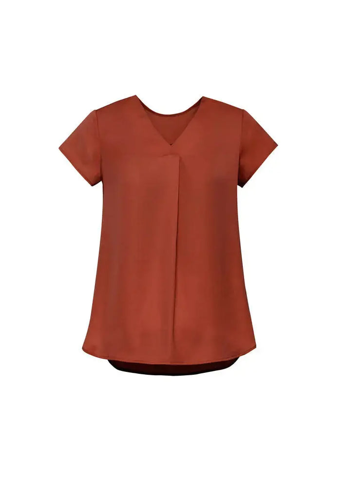 Biz Corporate's Kayla V-Neck Pleat Blouse RB967LS Biz Corporates