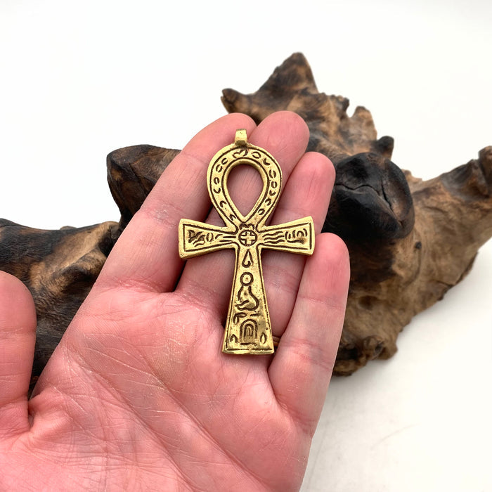 Brass Ankh Cross Pendant (SBC10)