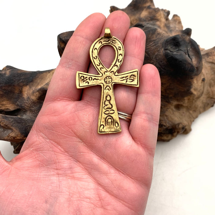 Brass Ankh Cross Pendant (SBC10)