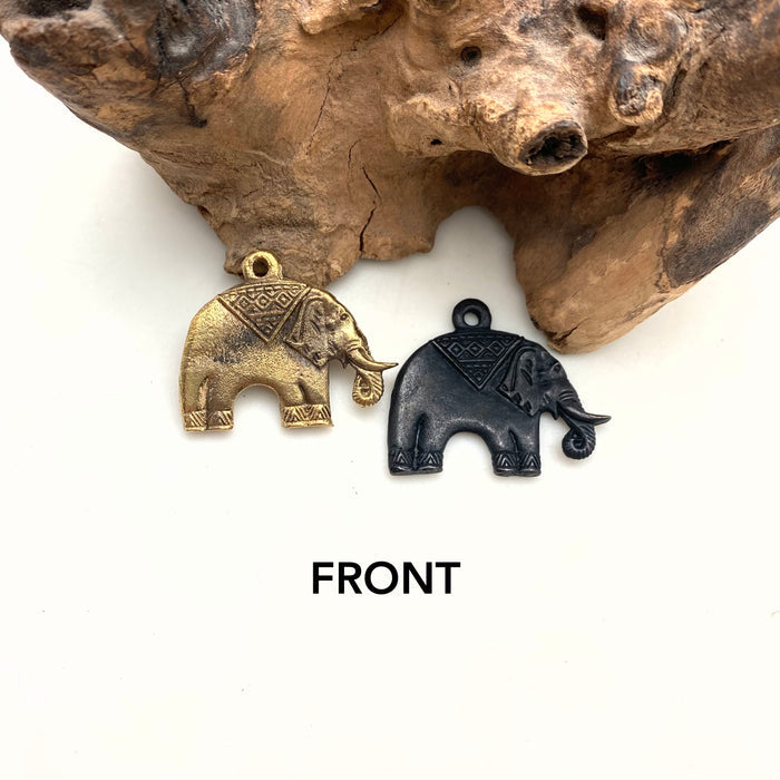 Brass Elephant Pendant (Available In Brass Or Black) (BP35)