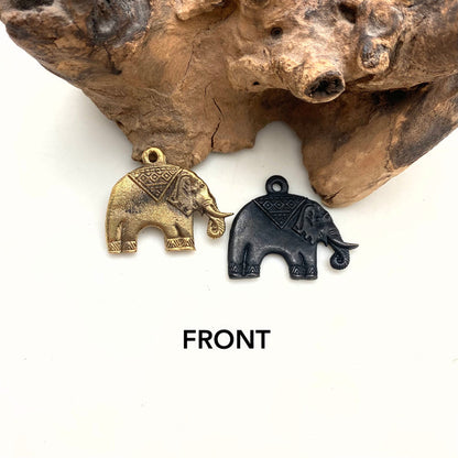 Brass Elephant Pendant (Available In Brass Or Black) (BP35)