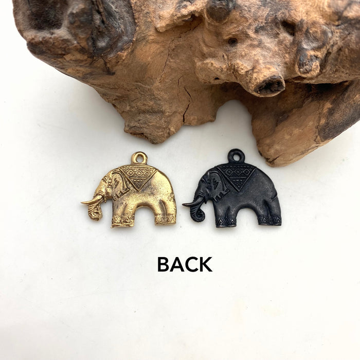 Brass Elephant Pendant (Available In Brass Or Black) (BP35)