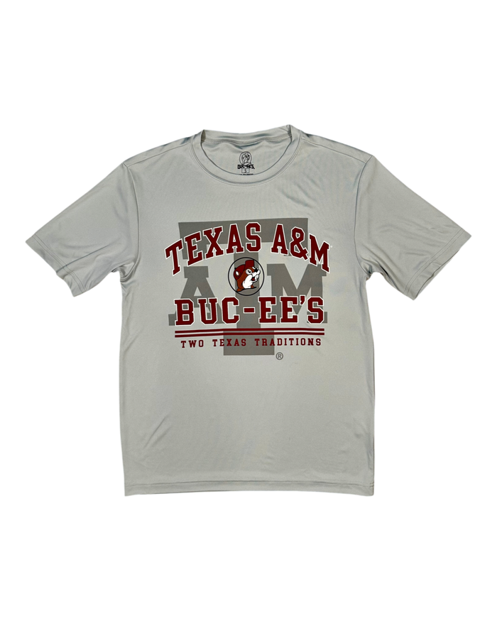 Gray athletic t-shirt - 100% polyester material