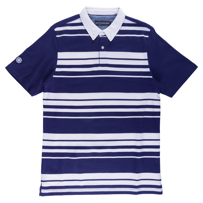 Buck |  Men's Striped Pique Polo
