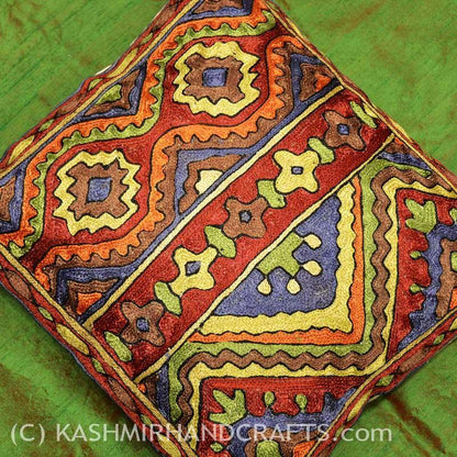"Bursting Spring" Tribal Cushion Cover - Kashmir Designs