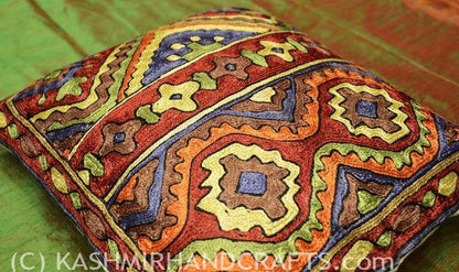 "Bursting Spring" Tribal Cushion Cover - Kashmir Designs