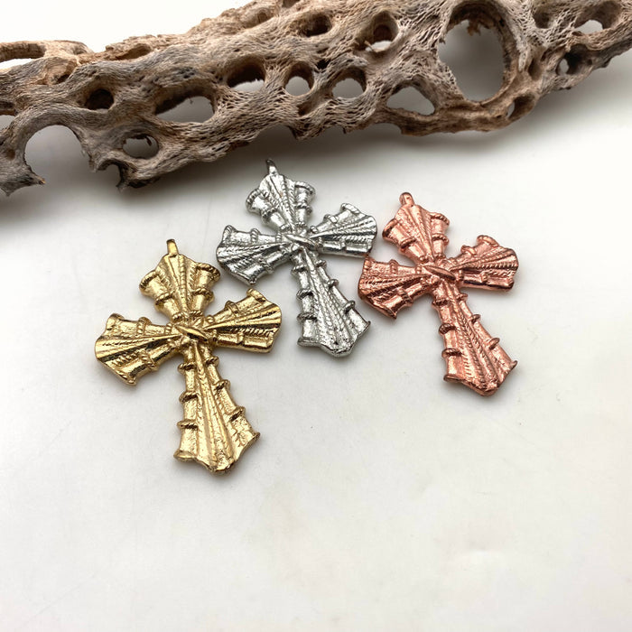 Catholic Cross Solid Brass Pendant (Available In 3 Options) (SBC28)