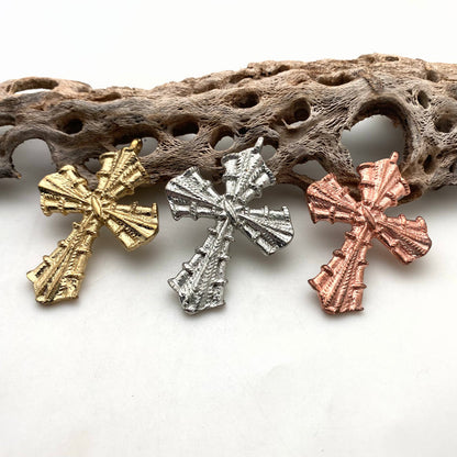 Catholic Cross Solid Brass Pendant (Available In 3 Options) (SBC28)